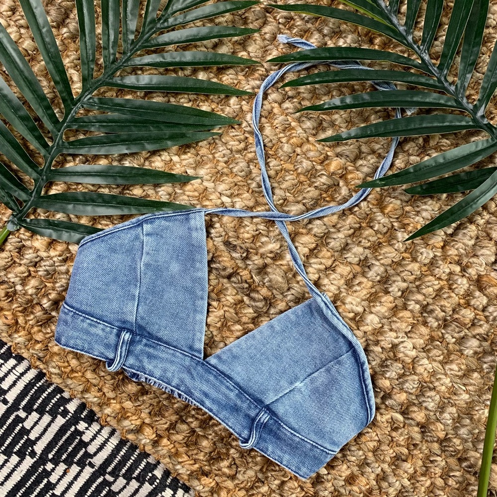 Trending Denim bikini top. - Picture 3 of 7